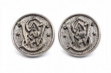 Smith & Wesson Factory Silver Grip Medallions – Set of 2 –OEM S&W Logo Inserts picture