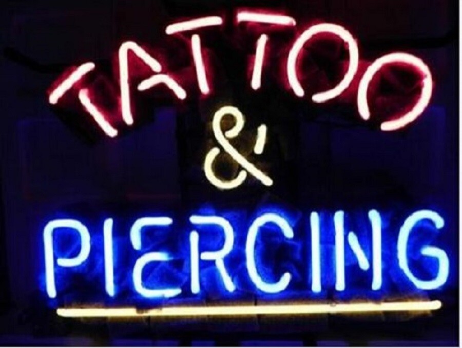 Tattoo And Piercing 24"x20" Neon Sign Light Lamp Workshop Poster Collection UY Tattoo And Piercing 24"x20" Neon Sign Light Lamp Workshop Poster Collection UY