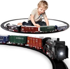 Train Set Toy for Kids Locomotive Engine Battery Powered Railway XT-12 deAO picture