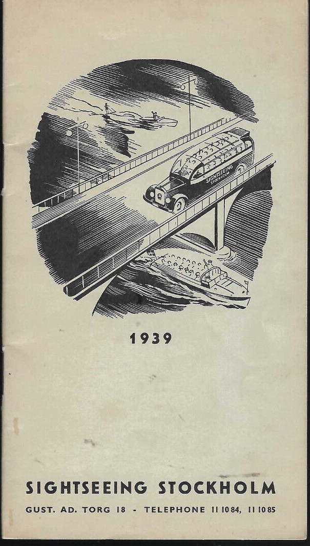VTG 1939 'SIGHTSEEING STOCKHOLM' TRAVEL/TOUR BOOKLET GREAT ADVERTISING SWEDEN VTG 1939 'SIGHTSEEING STOCKHOLM' TRAVEL/TOUR BOOKLET GREAT ADVERTISING SWEDEN