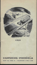 VTG 1939 'SIGHTSEEING STOCKHOLM' TRAVEL/TOUR BOOKLET! GREAT ADVERTISING! SWEDEN! picture