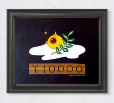 Original Modern Food Art 8x10 Gourmet Egg Tamago Acrylic Painting Canvas Panel picture