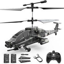 DEERC RC Helicopter Remote Control Helicopter Altitude Hold LED 2 Batteries picture