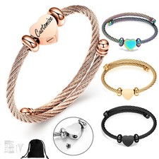 Heart Urn Bracelet for Ashes Cremation Ashes Bracelet Memorial Adjustable Bangle picture