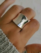  Silver-plated  Ring size 9 Anti Tarnish Anti Allergy   picture