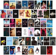 Wall Collage Kit 50 Popular Music Rock Pop Modern Classic Album Covers 4 x 6 picture