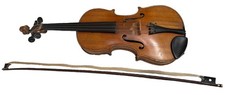 💙Rare Antique 1900s German Italian Violin & Bow 4/4 Maple Wood picture