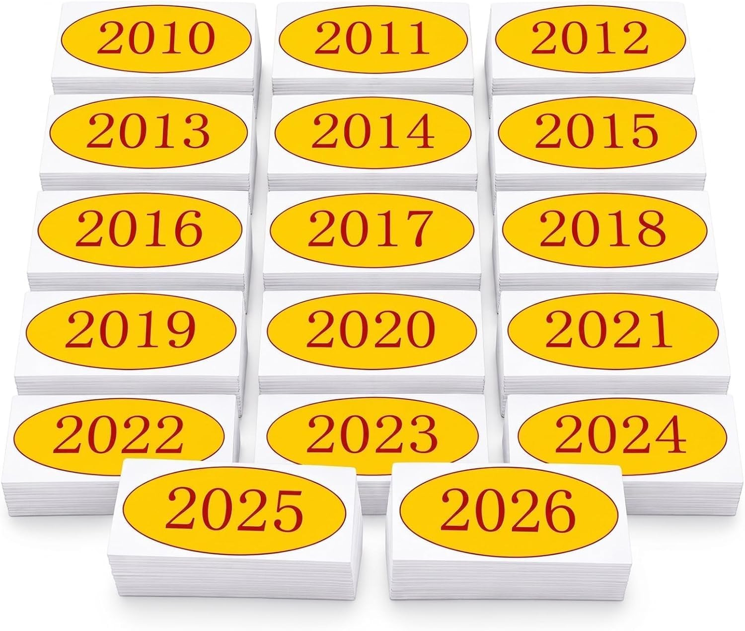 204 Pcs Car Windshield Year Stickers (2010-2026), 17 Dozen (12 per Year) 204 Pcs Car Windshield Year Stickers (2010-2026), 17 Dozen (12 per Year)