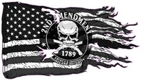 American ripped flag 2nd Amendment Right To Bare Arms Decal large 24" picture
