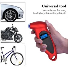 Digital Tire Air Pressure Gauge Bike Car Truck LCD Display 150 PSI - Red Color picture
