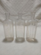 SNAKE Oil 1890s California Fig Syrup Co. 3 Embossed Medicine Bottles-Wheeling WV picture
