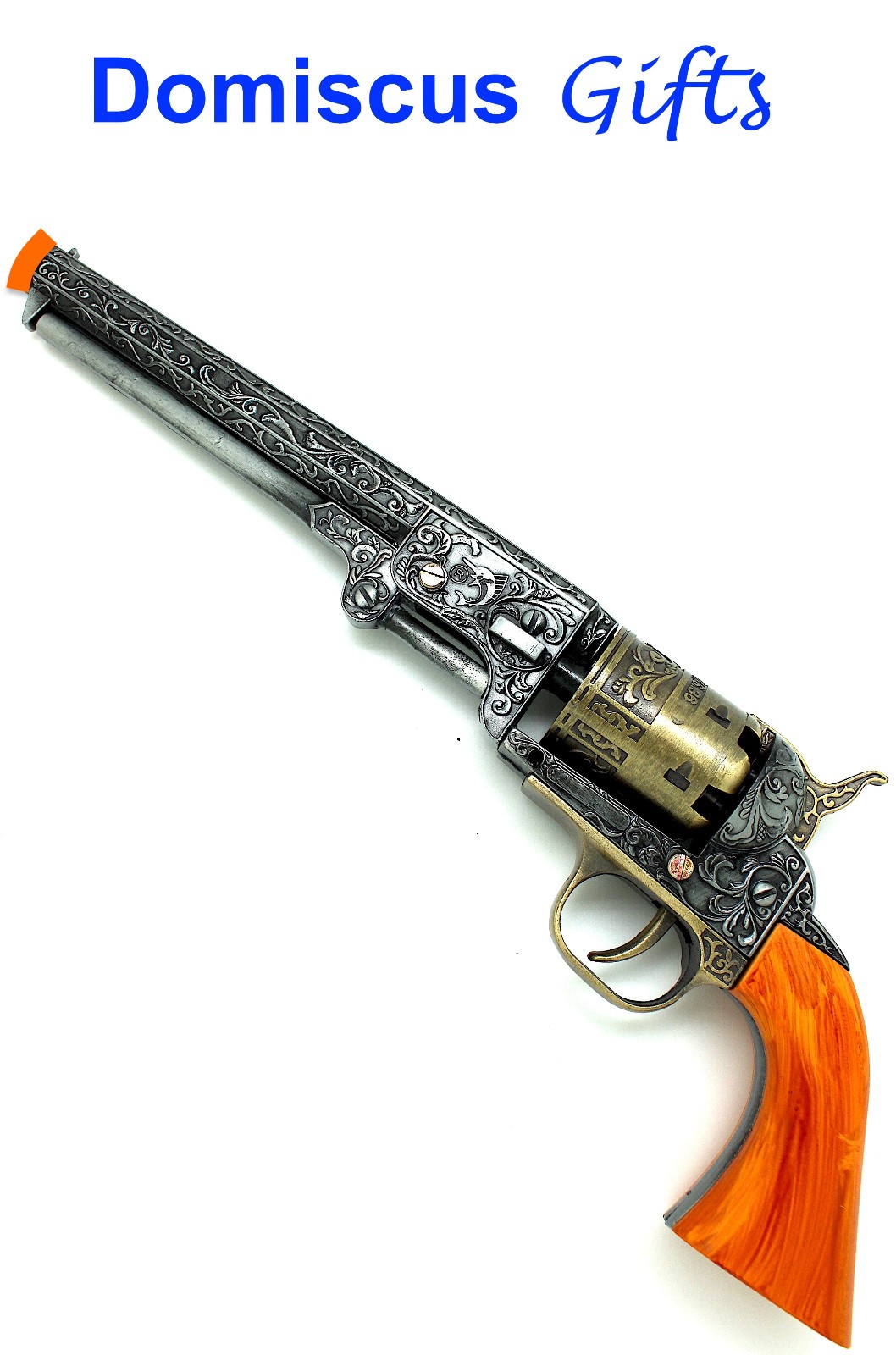 13" New Vintage 1851 COLT NAVY Revolver REPLICA Pistol GUN Silver BRASS Prop 13" New Vintage 1851 COLT NAVY Revolver REPLICA Pistol GUN Silver BRASS Prop