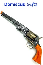 13" New! Vintage 1851 COLT NAVY Revolver REPLICA Pistol GUN Silver BRASS Prop picture