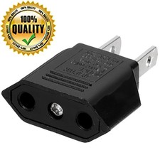 New EU Euro Europe to US USA Power Jack Wall Plug Converter Travel Adapter Us picture
