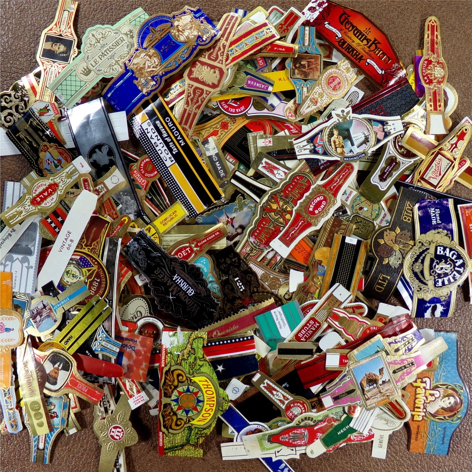 100 CIGAR BANDS Worldwide Sampler Lot Vintage Modern USA Foreign Band Label Mix 100 CIGAR BANDS Worldwide Sampler Lot Vintage Modern USA Foreign Band Label Mix