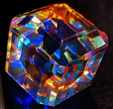 Superb Natural Mystic Topaz Rainbow Color Cube Cut Certified 108.40 Ct Gemstone picture