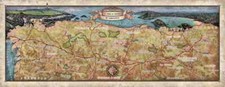 Camino De Santiago Map Art Print Poster Home Wall Decor Travel Gift ~ Free Ship picture