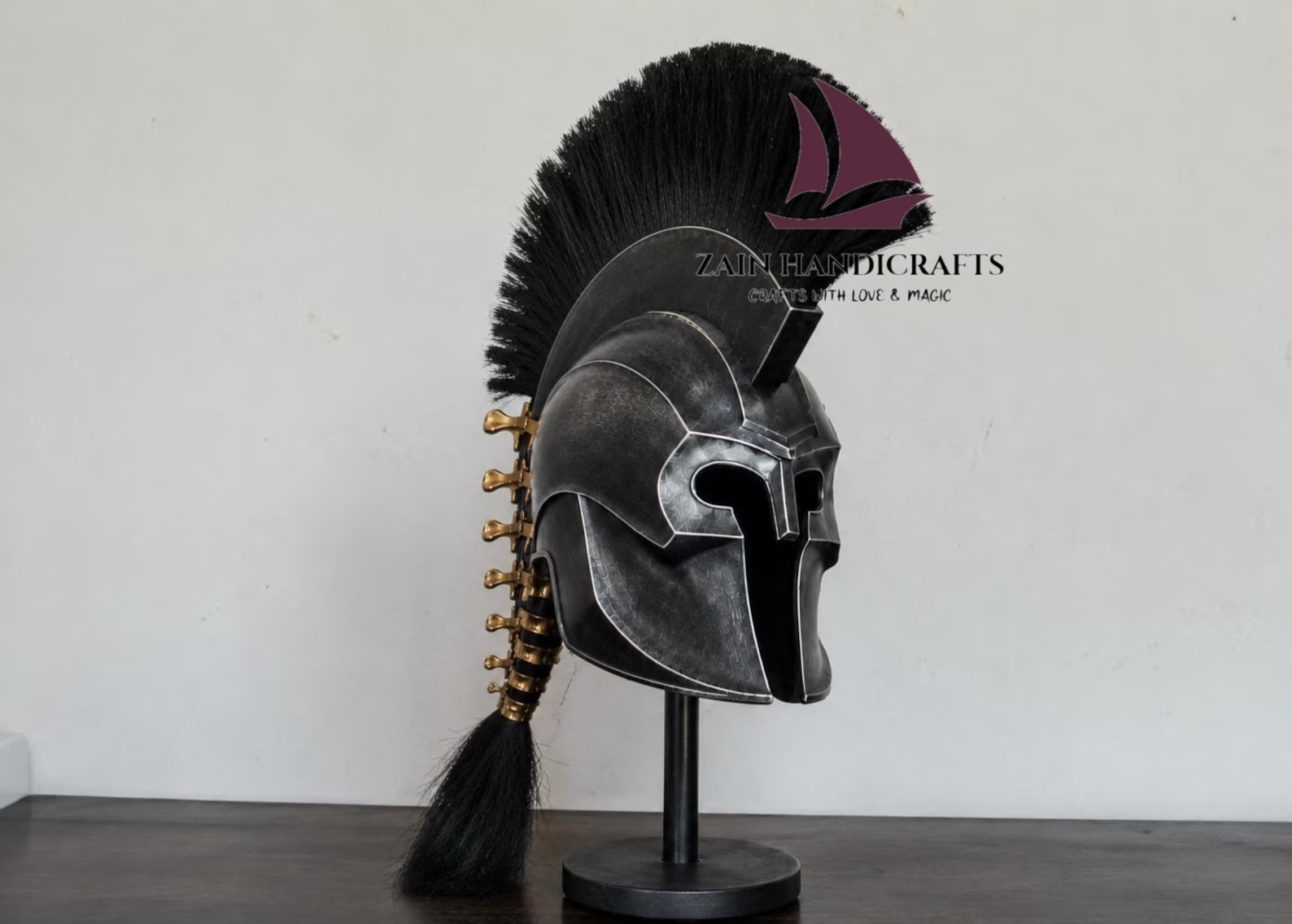 ZAIN Handmade Odyssey Spartan Helmet Greek Warrior LARP Cosplay Medieval Armor ZAIN Handmade Odyssey Spartan Helmet Greek Warrior LARP Cosplay Medieval Armor