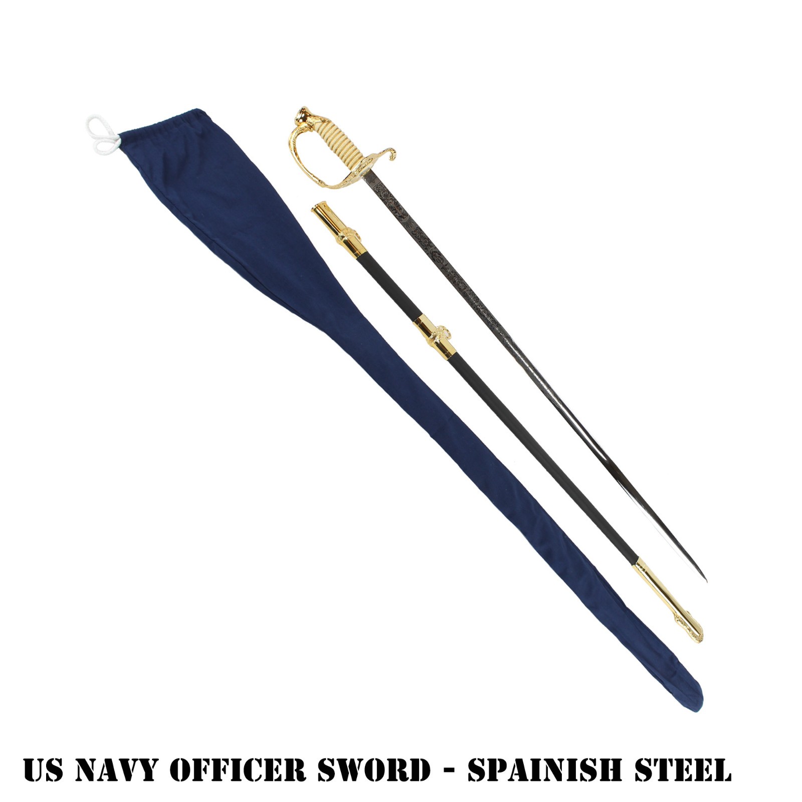 Genuine US Navy Officer Ceremonial Sword ~ 30" Blade ~ Vanguard ~ USA ~ NEW