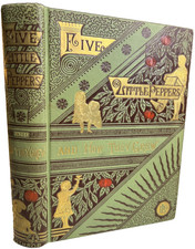 Antique Victorian Ornate Book c1900 Five Little Peppers Art Nouveau Hardcover picture