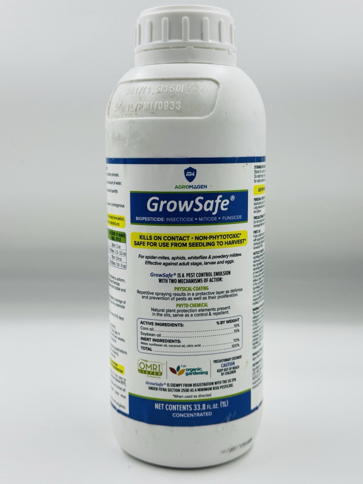 AgroMagen--  GrowSafe 33.8oz Organic Gardening EXP. 9/2026 *FREE S&H* New
