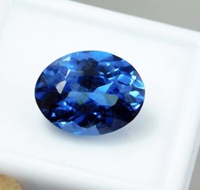CERTIFIED 9.20 Ct Natural California Rare Blue Benitoite Oval Cut Gemstone picture