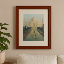 TAJ MAHAL Agra, India Photo Print R Allison Pencil-Signed Framed Matted 19.25x23 picture