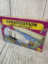 USS Constitution Ship Build Your Own Boat In A Bottle Model Kit - Made In US New picture