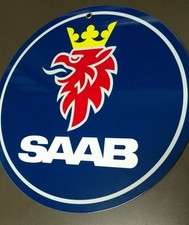 Saab advertising sign .. FREE shipping on any 8+ signs picture