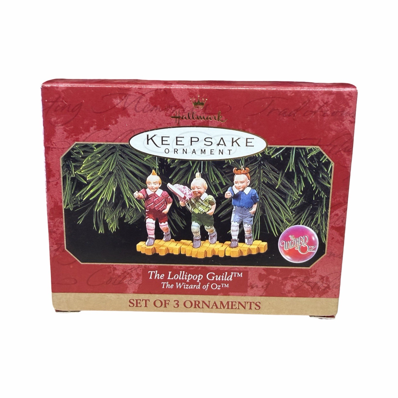 1998 Hallmark The Lollipop Guild Set Of 3 Ornaments - The Wizard of Oz 1998 Hallmark The Lollipop Guild Set Of 3 Ornaments - The Wizard of Oz