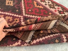 2'10" x 5'4" Vintage Afghan Kilim Rug Handwoven Wool Tribal 1960s Antique picture