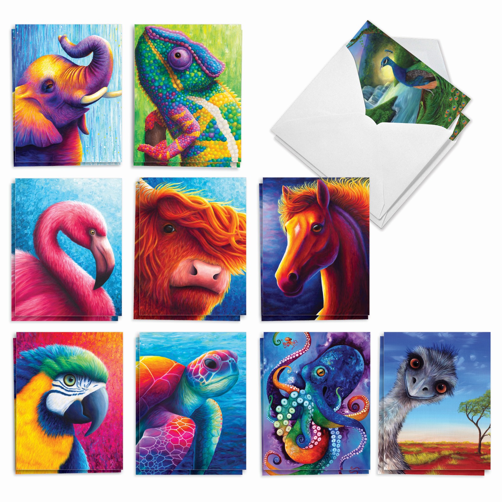 20 All Occasions Card Pack w/Envelopes - Vivid Wildlife NobleWorks 20 All Occasions Card Pack w/Envelopes - Vivid Wildlife NobleWorks