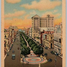 1941 Habana, Paseo de Marti o Prado Promenade Postcard Sevilla Biltmore Hotel picture
