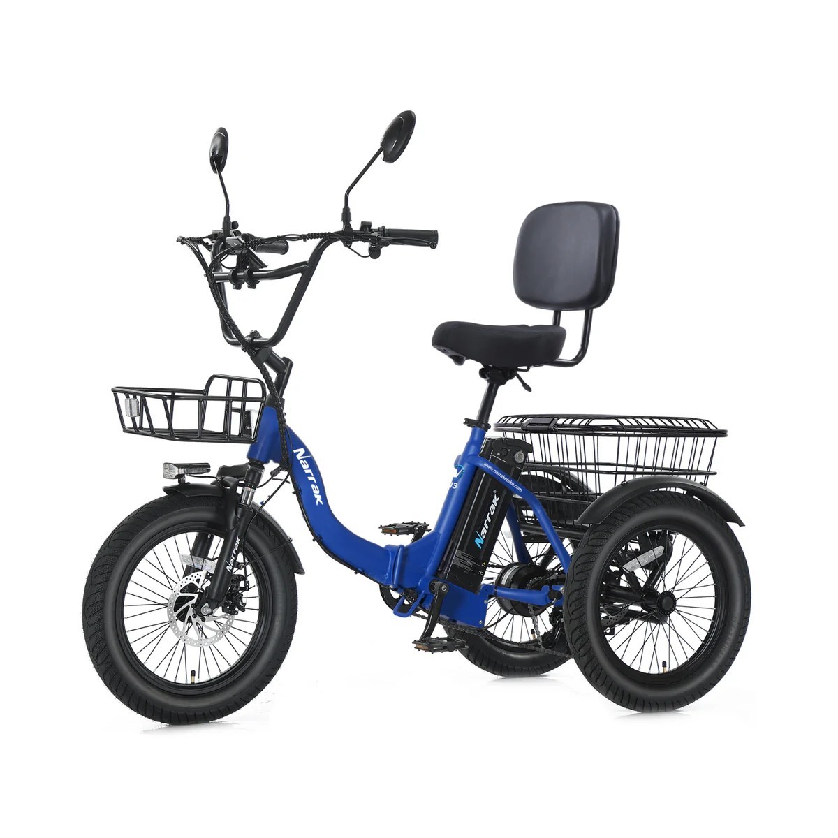 NARRAK N6 Shimano 7-Speed Fat Tire Folding Electric Trike Peak for Adults 13Ah NARRAK N6 Shimano 7-Speed Fat Tire Folding Electric Trike Peak for Adults 13Ah