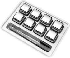 Stainless Steel Ice Cubes Chilling Stones Rocks Reusable for Whiskey Wine Drink picture