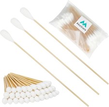 AkoSlale Large Q Tips Dog Ears, 100pcs, 7-Inch Bamboo Cotton Swabs,Extra Long picture