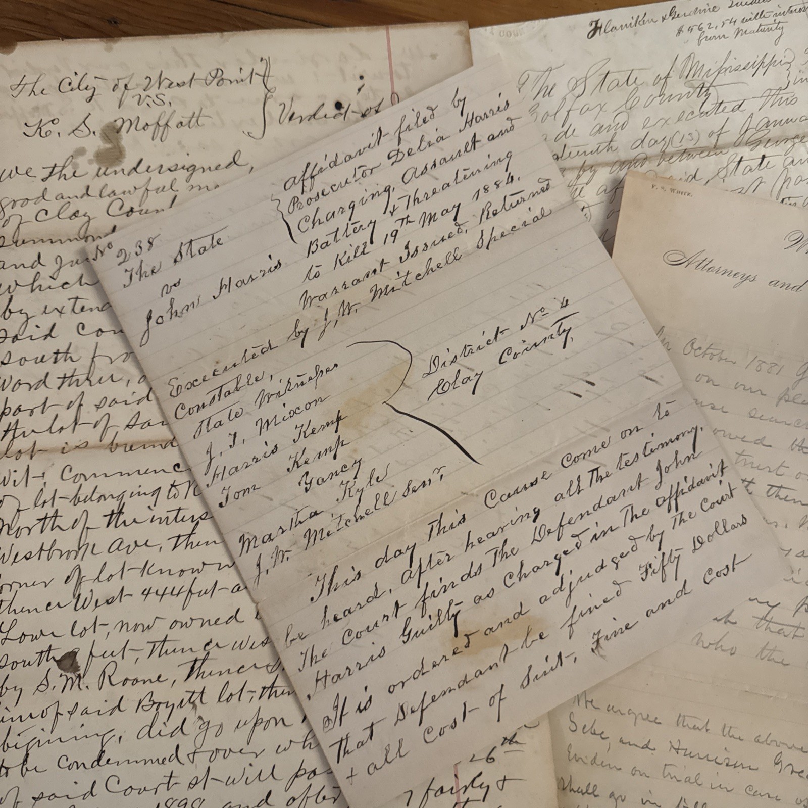 Original 1870s–1890s Mississippi Court Documents | Handwritten Legal Original 1870s–1890s Mississippi Court Documents | Handwritten Legal