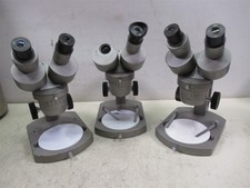 Lot of 3 Olympus Binocular Stereo Microscopes VT-II Laboratory Student Devices picture