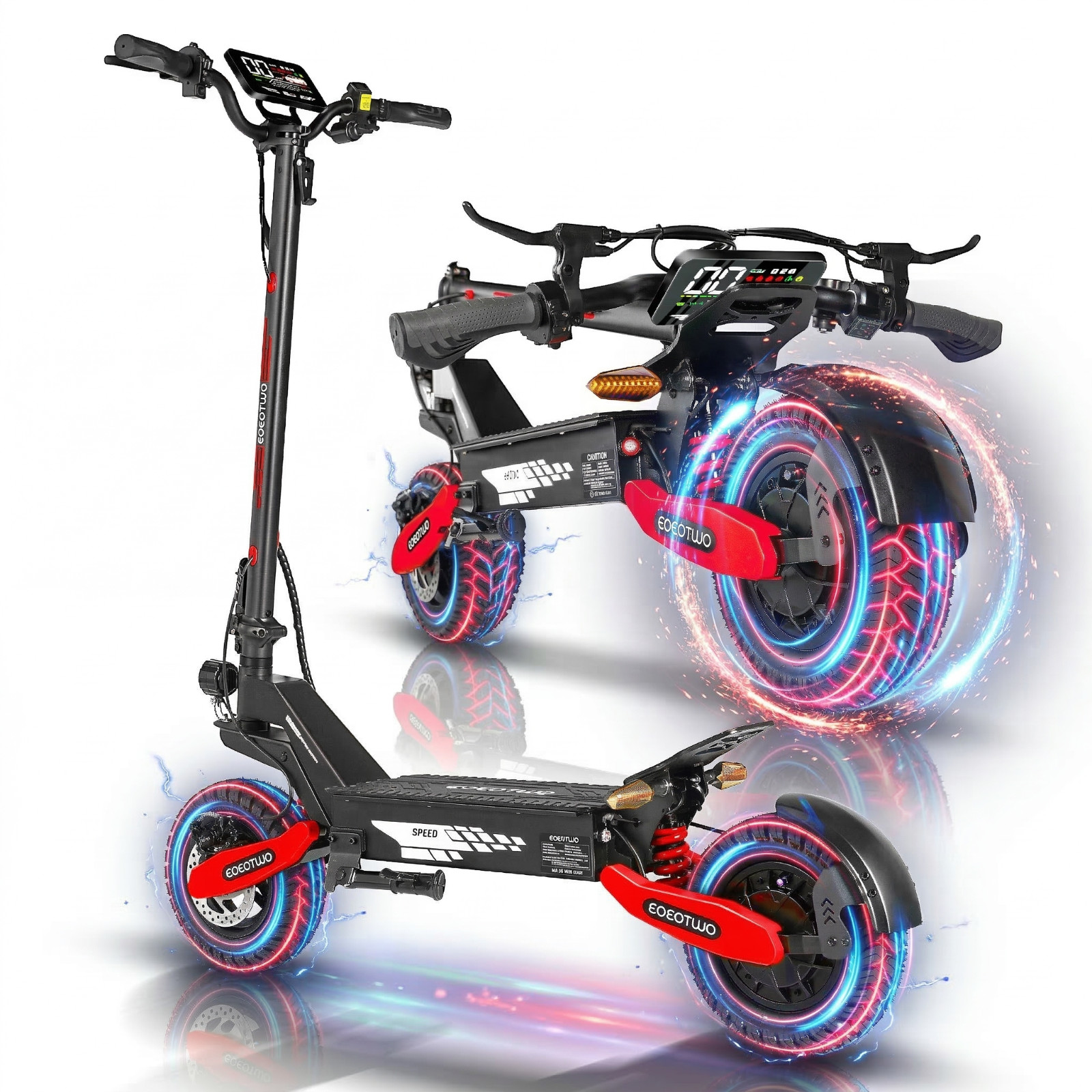 EOEOTWO GT06 Electric Scooter for Adults 30MPH 1200W 11"Off-Road Fast Escooter EOEOTWO GT06 Electric Scooter for Adults 30MPH 1200W 11"Off-Road Fast Escooter