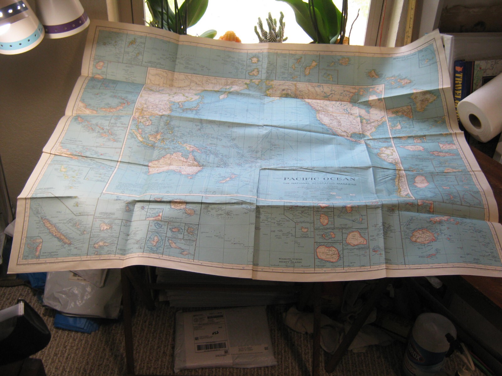 ANTIQUE PACIFIC OCEAN MAP National Geographic December 1936 ANTIQUE PACIFIC OCEAN MAP National Geographic December 1936