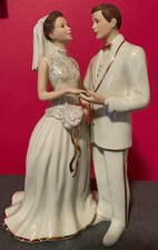 Lenox “United in Love” Porcelain Bride and Groom Figurine/Cake Topper New Mint picture