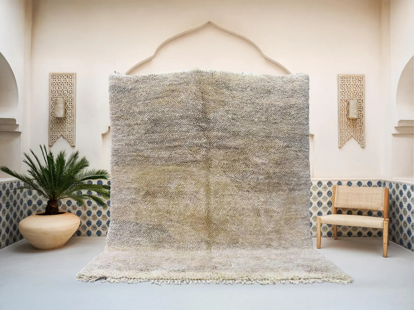 Color Beige Moroccan Beni Ourain Berber Wool Rug Design Handmade Carpet Area Rug Color Beige Moroccan Beni Ourain Berber Wool Rug Design Handmade Carpet Area Rug
