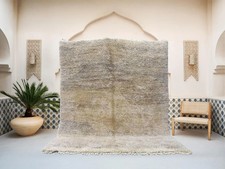 Color Beige Moroccan Beni Ourain Berber Wool Rug Design Handmade Carpet Area Rug picture