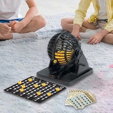 Bingo Tumbler Cage Lottery Machine 90 Numbered Balls Family Game picture