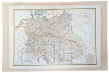 Antique 1811 Delamarche Map Germany Confederation Rhine Prussia Austria 32x22 picture