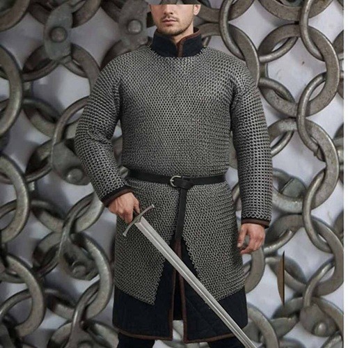 9mm Round Chain-Mail Hauberk – Medieval Reenactment Armor Shirt 9mm Round Chain-Mail Hauberk – Medieval Reenactment Armor Shirt