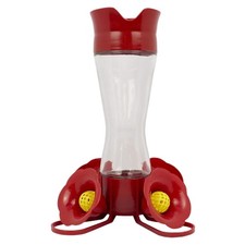 Perky-Pet 8 oz Pinch Waist Glass Hummingbird Feeder, Red picture