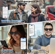 Smart AI Sun Glasses Earphones  Voice Translation Translator Listen To Music picture