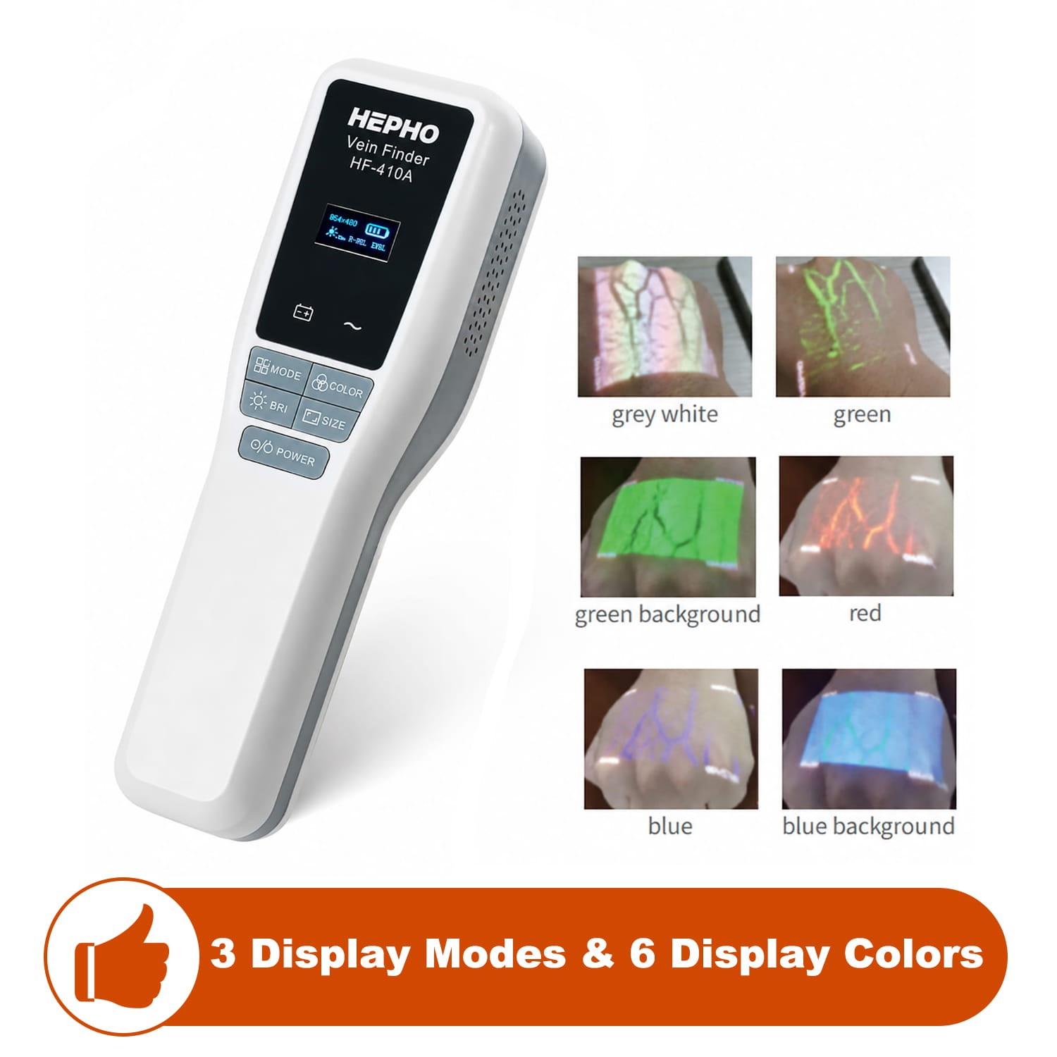 HF-410A Vein Finder High Resolution Image Multiple Color/Depth Display US STOCK