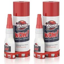 Kraken CA Glue with Activator Ceramic  Glue Woodworking Repair 4.4+16.9oz 2 Pack picture